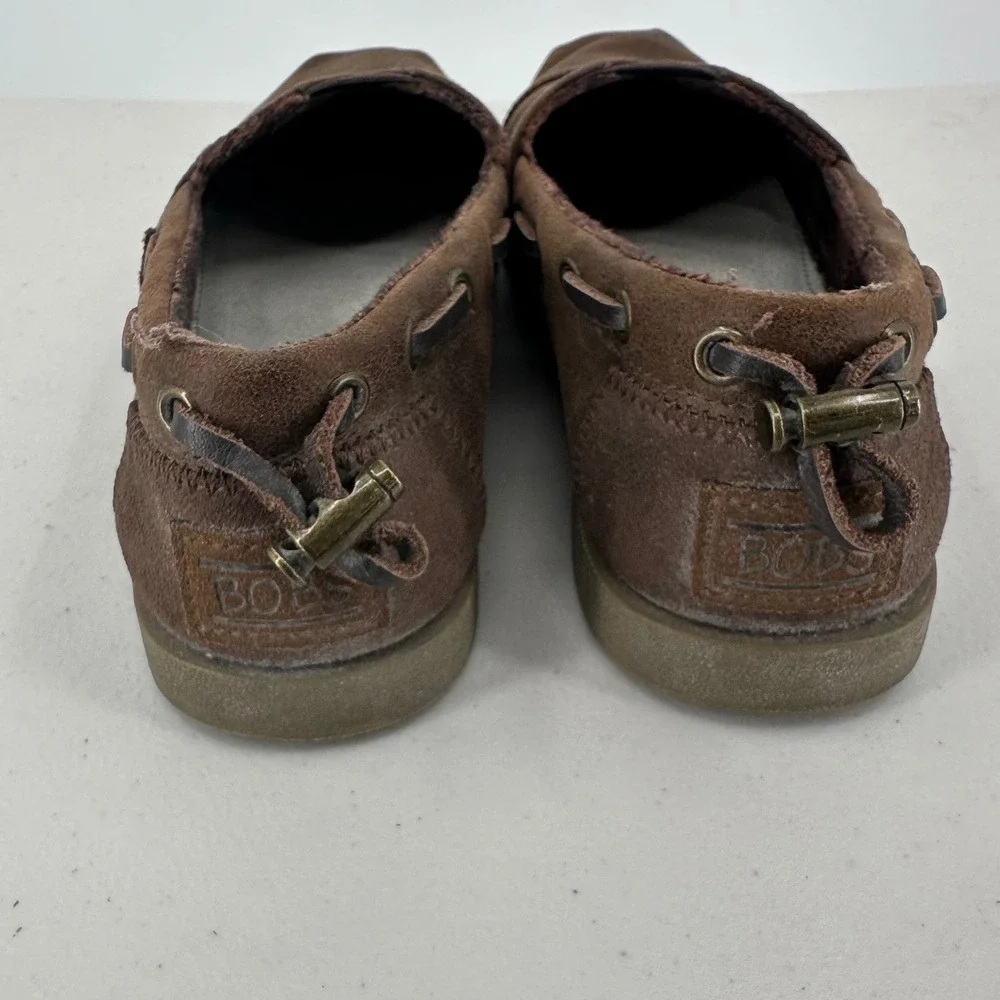 Skechers‎ BOBS Chill Luxe Buttoned Up Brown Slip On Flats 33731 Women 8.5 Casual